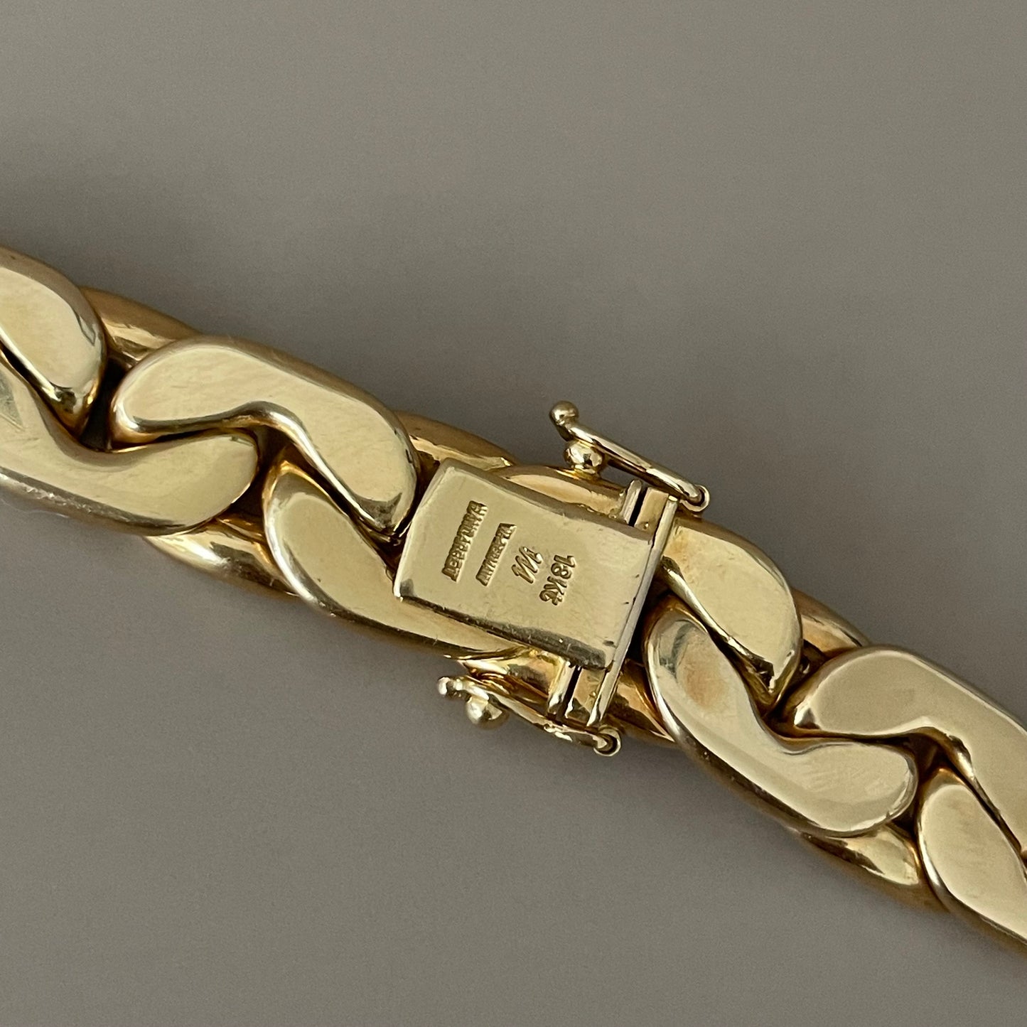 Vintage Handarbeit Bold C-Link Chain Collar Statement Necklace