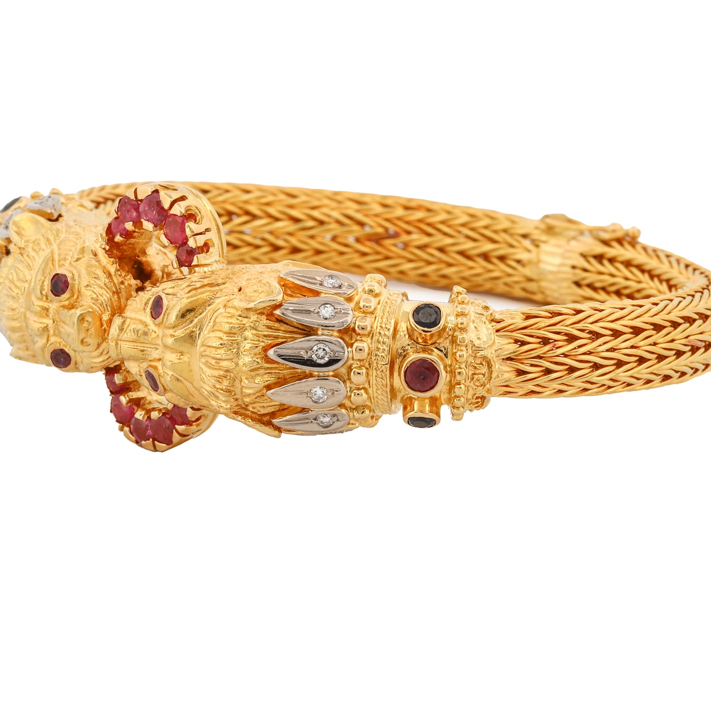 Lalaounis Double Lion Head Bracelet in 18k Yellow Gold