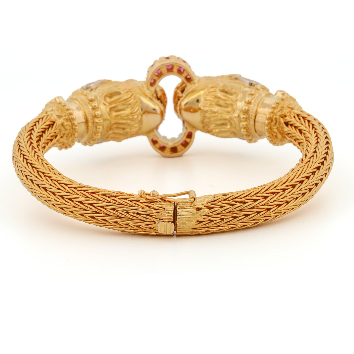 Lalaounis Double Lion Head Bracelet in 18k Yellow Gold