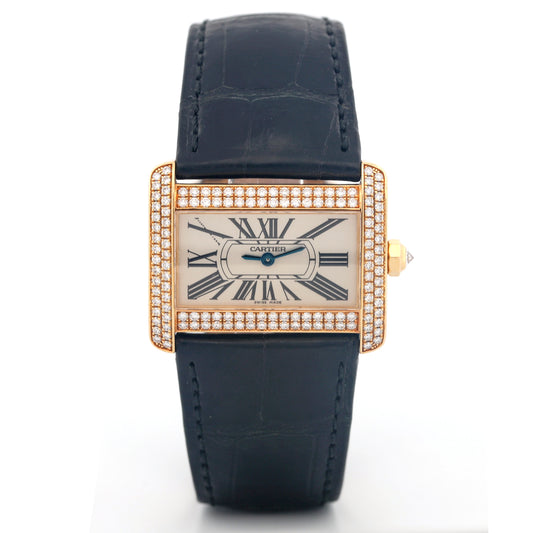 Cartier Tank Divan 18k Yellow Gold Diamond Women's Watch WA301071