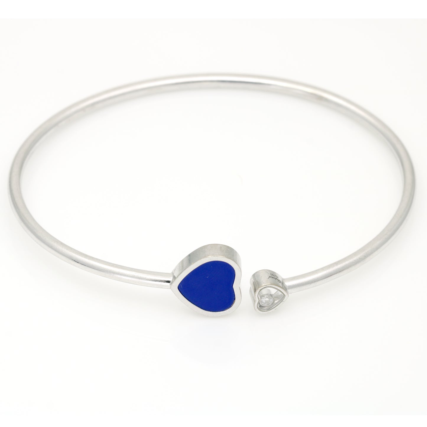 Chopard Happy Hearts Bangle Bracelet - Floating Diamond and Lapis Lazuli